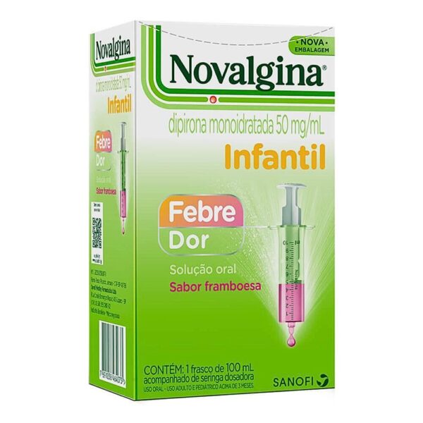 NOVALGINA INFANTIL SOLUÇÃO ORAL 50MG/ML COM 100ML
