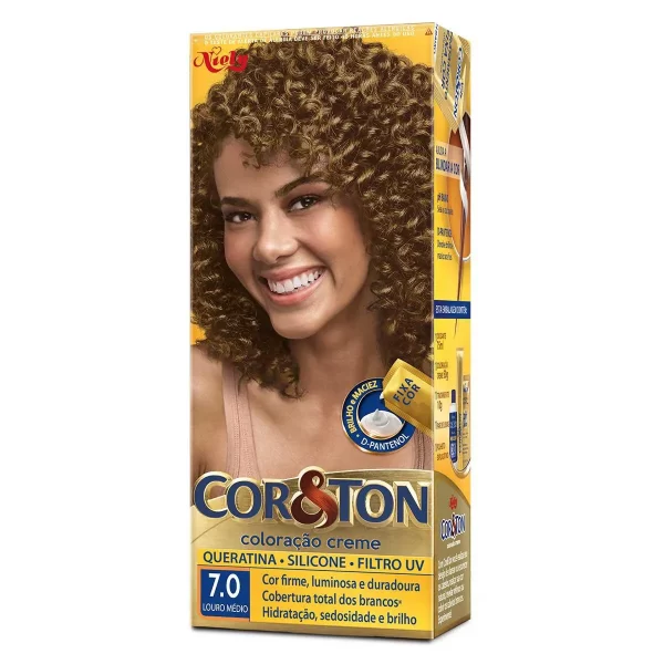 TINTURA COR&TON 7.0 LOURO MÉDIO