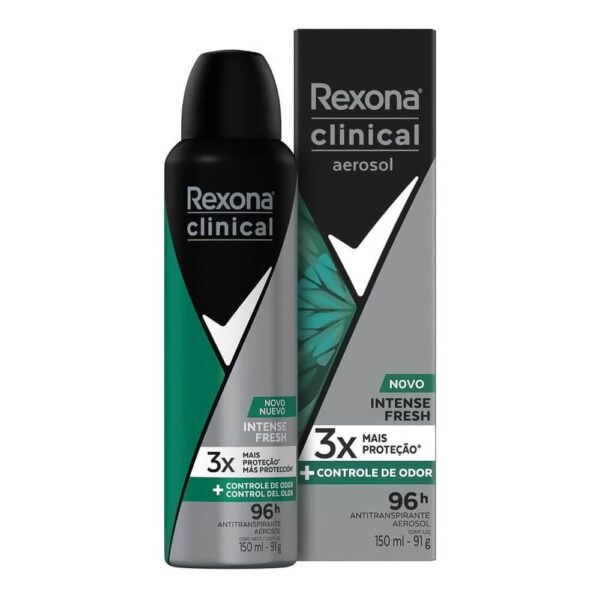 REXONA CLINICAL DESODORANTE AEROSSOL INTENSE FRESH COM 150ML