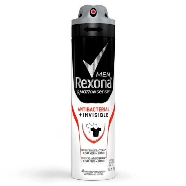 REXONA MEN DESODORANTE AEROSSOL ANTIBACTERIAL + INVISIBLE COM 150ML