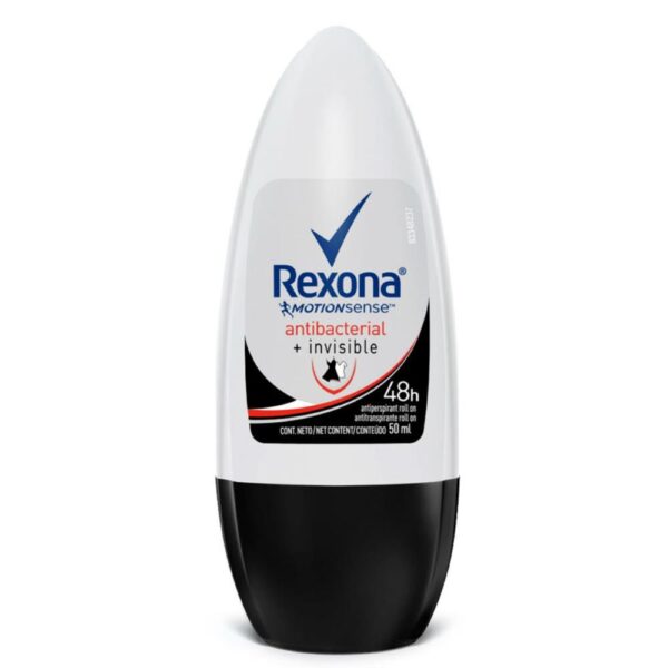REXONA DESODORANTE ROLL-ON ANTIBACTERIAL + INVISIBLE COM 50ML