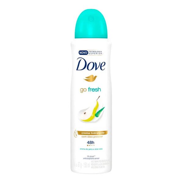 DOVE GO FRESH DESODORANTE AEROSSOL PERA E ALOE VERA COM 150ML