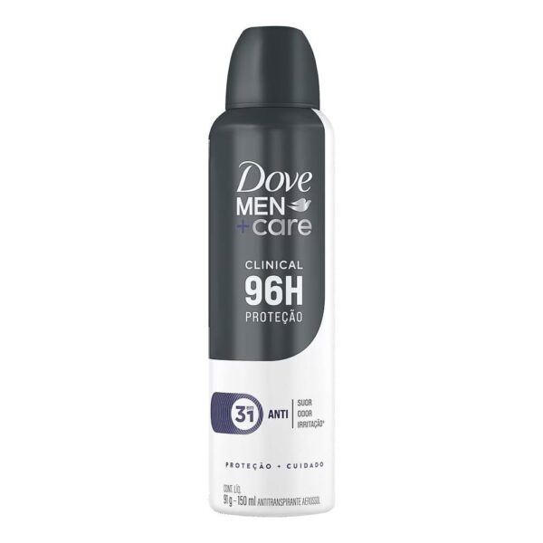 DOVE MEN+CARE CLINICAL DESODORANTE AEROSSOL CUIDADO TOTAL COM 150ML