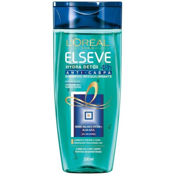ELSEVE SHAMPOO HYDRA-DETOX ANTICASPA COM 200ML