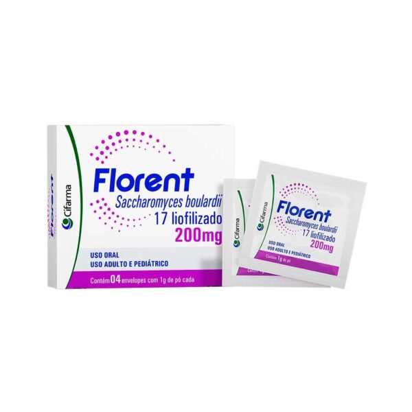 FLORENT 200MG PÓ COM 4 SACHÊS DE 1G