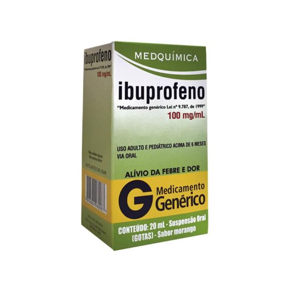 IBUPROFENO GOTAS 100MG COM 20ML - MEDQUIMICA
