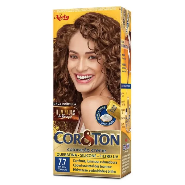 TINTURA COR&TON 7.7 MARROM DOURADO