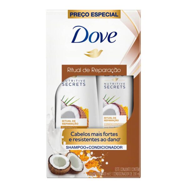 DOVE RITUAL DE REPARAÇÃO KIT SHAMPOO 400ML + CONDICIONADOR COM 200ML