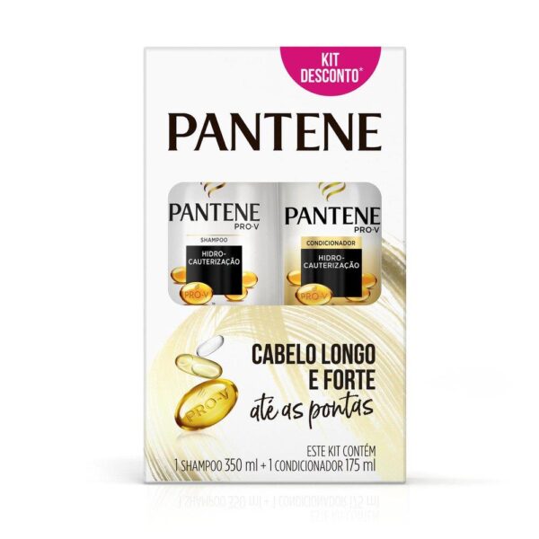 KIT PANTENE HIDRO-CAUTERIZAÇÃO SHAMPOO COM 350ML CONDICIONADOR COM 175ML