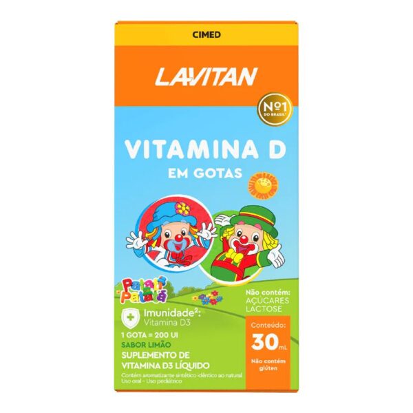 LAVITAN INFANTIL VITAMINA D EM GOTAS LIMÃO COM 30ML