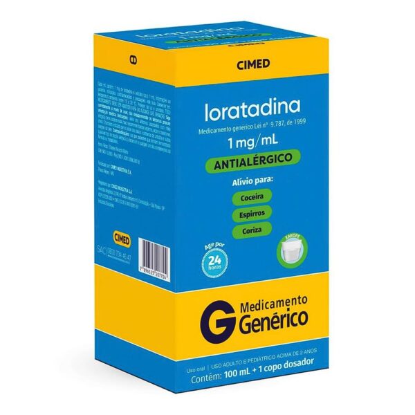 LORATADINA 1MG/ML - XAROPE COM 100ML