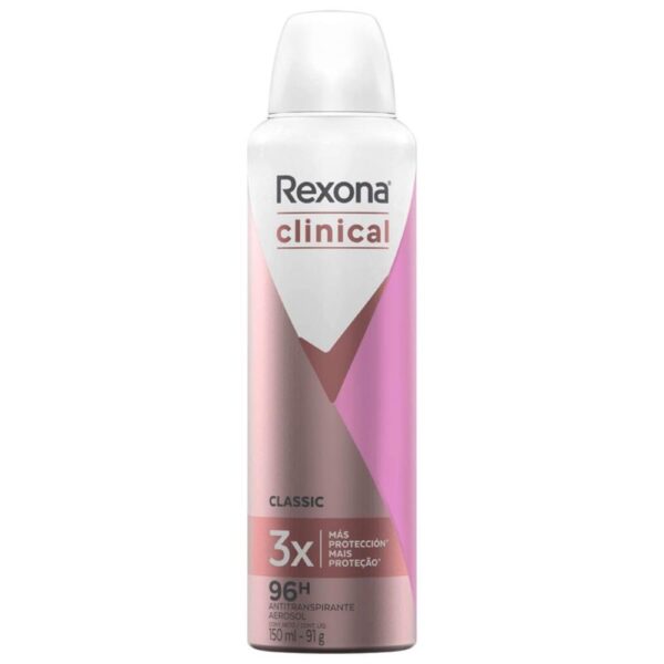 REXONA CLINICAL DESODORANTE AEROSSOL CLASSICO COM 150ML