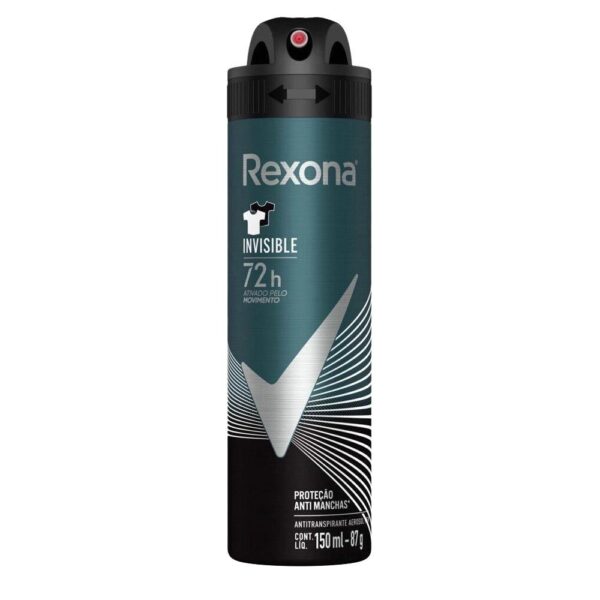 REXONA MEN DESODORANTE AEROSSOL INVISIBLE COM 150ML