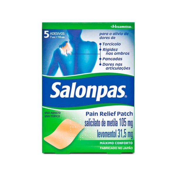 SALONPAS PAIN RELIEF PATCH COM 5 UNIDADES