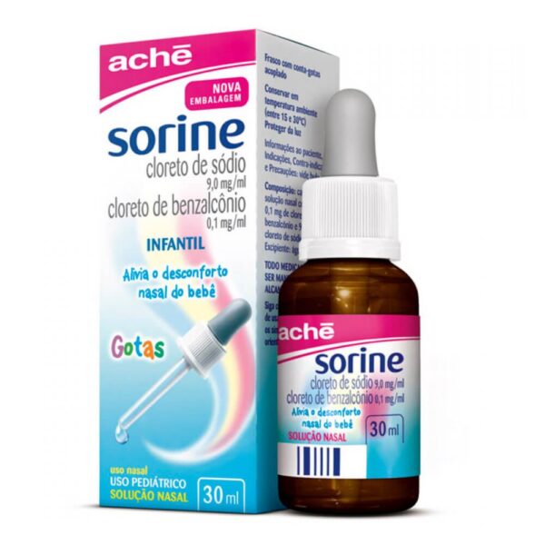 SORINE INFANTIL SOLUÇÃO NASAL COM 30ML