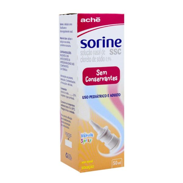 SORINE SSC 9MG SOLUÇÃO NASAL COM 50ML SEM CONSERVANTES