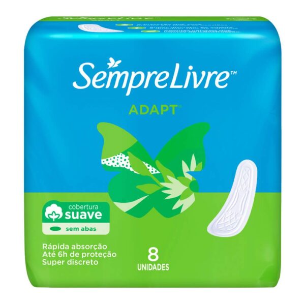 SEMPRE LIVRE ABSORVENTE ADAPT SUAVE COM 8 UNIDADES