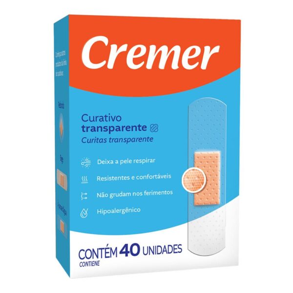CURATIVO CREMER TRANSPARENTE COM 40 UNIDADES