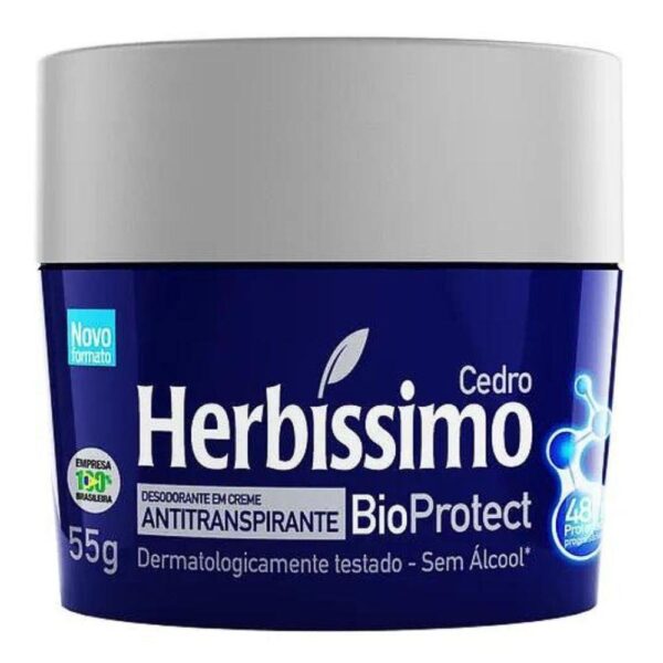 HERBÍSSIMO DESODORANTE CREME BIO PROTECT CEDRO COM 55G