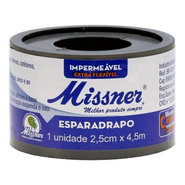 ESPARADRAPO MISSNER IMPERMEÁVEL COM 2,5CM X 4,5M