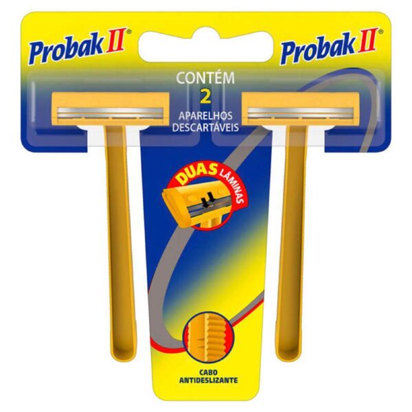 GILLETTE PROBAK II APARELHO DE BARBEAR COM 2 UNIDADES