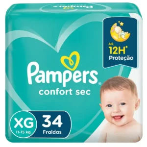 FRALDA PAMPERS CONFORT XG COM 34