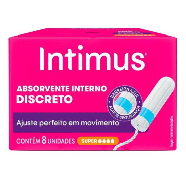 INTIMUS ABSORVENTE INTERNO SUPER COM 8 UNIDADES