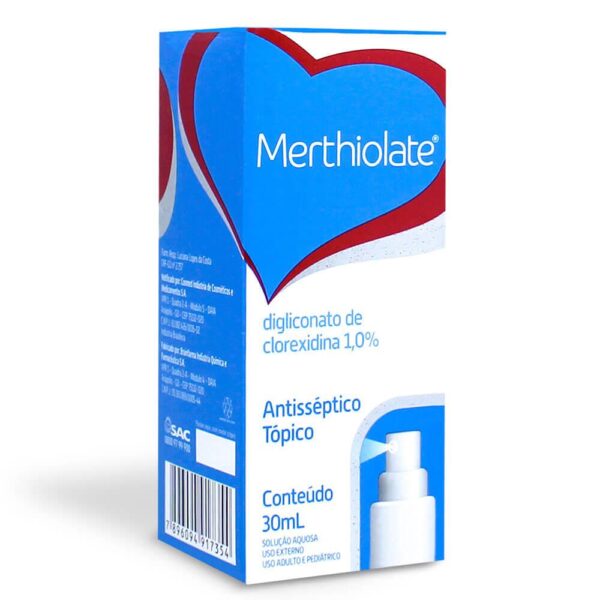 MERTHIOLATE ANTISSÉPTICO TÓPICO SPRAY 10MG COM 30ML