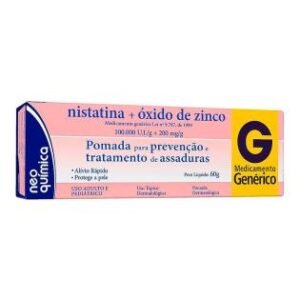 NISTATINA + ÓXIDO DE ZINCO 100.000UI + 200MG POMADA PARA TRATAMENTO DE ASSADURAS COM 60G - NEO QUÍMICA