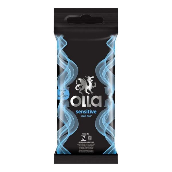 OLLA PRESERVATIVO SENSITIVE + FINO COM 6 UNIDADES