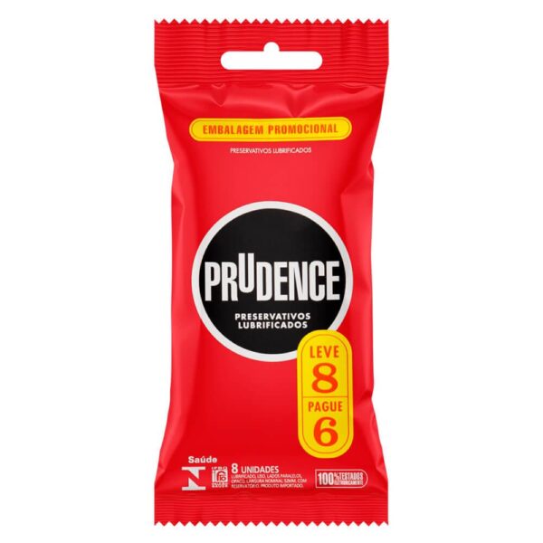 PRUDENCE PRESERVATIVO CLÁSSICO LEVE 8 PAGUE 6 UNIDADES