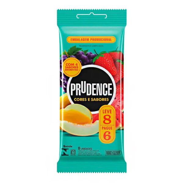 PRUDENCE PRESERVATIVO MIX DE SABORES LEVE 8 PAGUE 6 UNIDADES